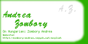 andrea zombory business card